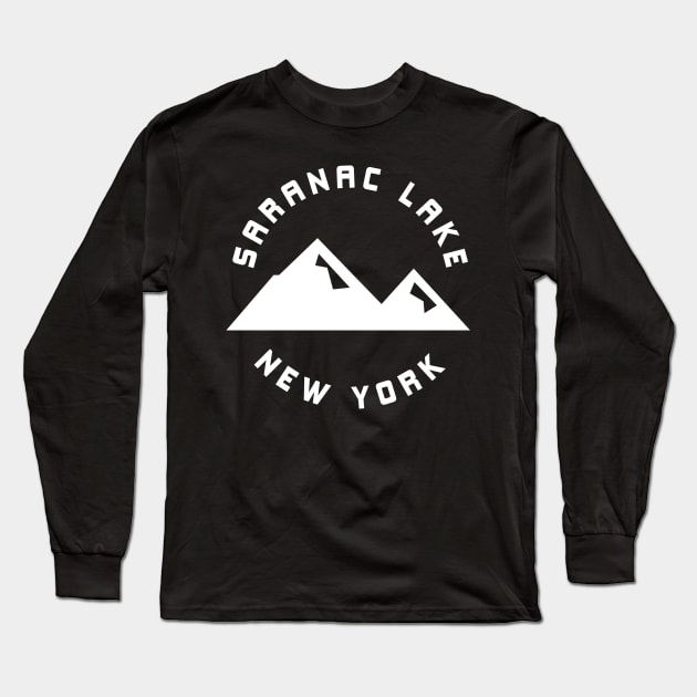 Saranac Lake New York Long Sleeve T-Shirt by PodDesignShop